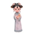 thumbnail image 2 of Estatua de niña de resina, centro de mesa antiguo tradicional chino, muñeca artesanal Gato de 12 x 8 x 155 cm, 2 of 9