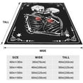 thumbnail image 6 of Skull Fleece Throw Kissing Lover Black and White Tarot Skeleton Flannel Blanket Soft Cozy Warm Romantic Bedroom Dorm Home Decor Throws Lightweight Blankets for Couch Sofa Bed Chair 60x50, 6 of 6