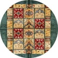 thumbnail image 1 of Ahgly Company Indoor Round Abstract Copper Green Abstract Area Rugs, 6' Round, 1 of 6