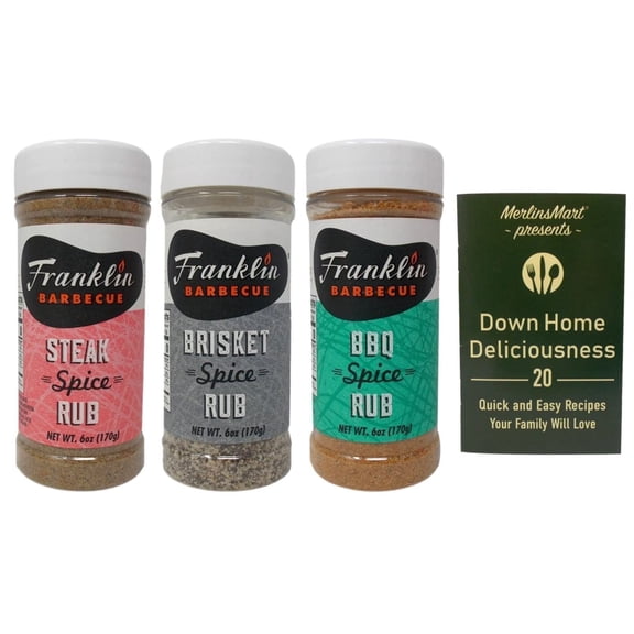 Spice Rub 3 Flavor Variety - (1) Each: Steak, Brisket, BBQ (6 Ounces)   MerlinsMart Zine | Franklin Barbecue
