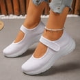 thumbnail image 5 of Miluxas Womens Mesh Breathable Casual Mary Jane Sneakers, Flat Ballet Shoes Women Lightweight and Comfortable Non-Slip Walking Tennis Shoes White 8.5(41), 5 of 9