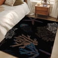 thumbnail image 5 of Black Coral Coastal Area Rug 3x5 FT, Non Slip Entryway Bedside Carpet, Nautical Starfish Summer Beach Washable Soft Floor Carpet Indoor Mat Non-Shedding Throw Rug for Dorm Kitchen Home Office, 5 of 9