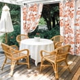 thumbnail image 3 of Outdoor Curtains for Patio Waterproof Orange Fruit Indoor/Outdoor Curtain Tiebacks Berry Leaves Nature Privacy Curtain Sun Block Grommet Drapes for Pergolas Gazebo Porch Balcony 2 Panel 54x108 Inch, 3 of 9