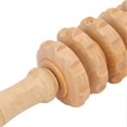 thumbnail image 4 of Rouleau de massage ergonomique en bois à 9 rouleaux pour soulager le stress et améliorer la douleur, 4 of 4