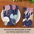 thumbnail image 6 of Napkin Satin Napkin 20*20Inchx1 Kitchen Towel Dinner Plate Towel Decorative Towel Napkin Tea Towel Suitable For Kitchen Table Lovely Colorful Jellyfish, 6 of 8