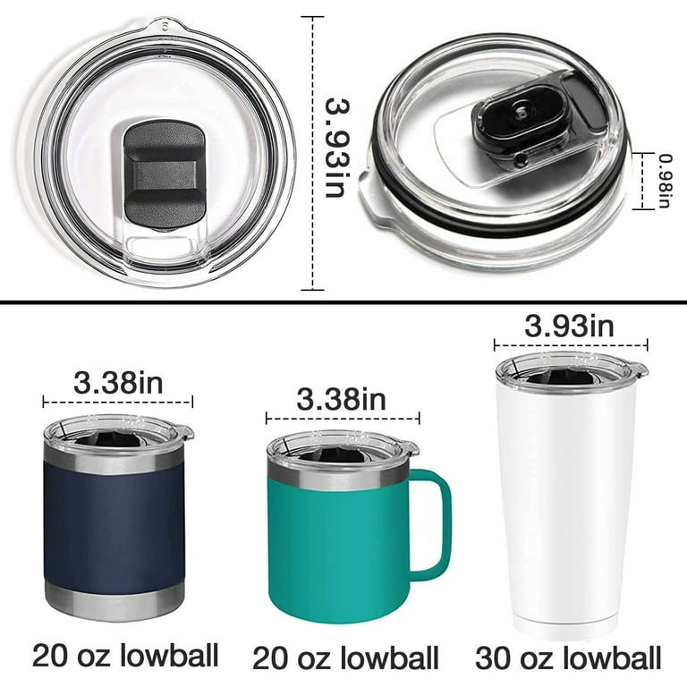 2 Pack 30oz Magnetic Tumbler Lid with 6 Magnetic Slider Replacement,  Replacement Lid Compatible with YETI Rambler, Old Style RTIC Coffee  Tumbler