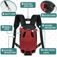 thumbnail image 5 of PetAmi Dog Carrier Backpack, Adjustable Dog Pet Cat Front Carrier Backpack | Ventilated Dog Chest Carrier for Hiking Camping Travel, Sling Bag for Small Medium Dog Cat Puppies, Small, 5-9 lbs, Red, 5 of 8