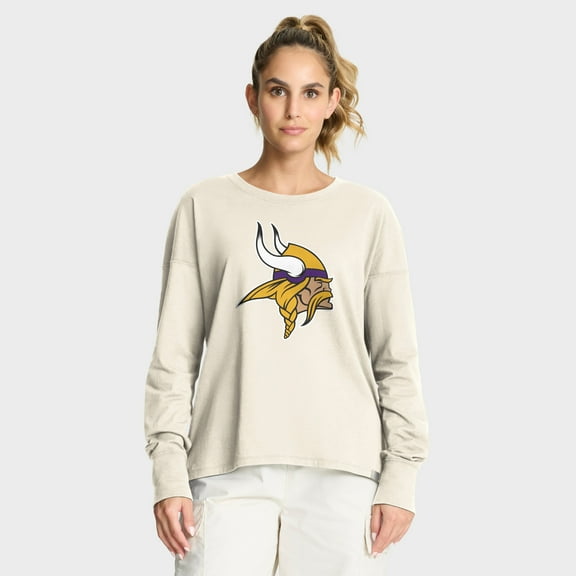 Women's Fanatics Cream Minnesota Vikings Dove Legacy Long Sleeve T-Shirt