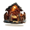 thumbnail image 1 of Belén de Mesa único Y Decorativo en 2D Del Nacimiento de Jesús con Soporte Y Escena de La Natividad Acrílica para Estantería., 1 of 9