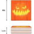 thumbnail image 3 of FMSHPON Halloween Theme Pumpkin Pattern Set of 8 Coaster for Drinks, Absorbent Ceramic Stone Coasters Cup Mat with Cork Base for Home Kitchen Room Coffee Table Bar Decor, 3 of 4