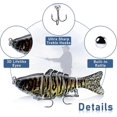 thumbnail image 3 of Señuelos de pesca multiarticulados, kits de pesca de peces, señuelos de hundimiento lento, realistas, señuelos de agua dulce y salada para lubina, trucha y lubina., 3 of 5
