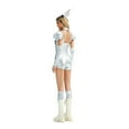 thumbnail image 5 of SJLDQY Womens Alien Dress Up Fashion Metallic Jumpsuit Gloves Outfits Funny Stage Performance Clothes Set, 5 of 6