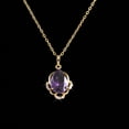 thumbnail image 3 of Collar con colgante de circonita grande, elegante y a la moda, ideal para San Valentín, Día de la Madre, cumpleaños, para mujeres y niñas (morado)., 3 of 7