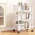 thumbnail image 1 of Adjustable Plastic Storage Rack with Wheels, Multi-Tier Organizer Shelf for Kitchen, Bathroom, and Office, Large Capacity with Sturdy Construction, Convenient and Versatile Design, 1 of 6