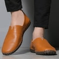 thumbnail image 2 of Tawop Men Dress Shoes Clearance Faux Leather Casual Loafer Brown Size:9, 2 of 9