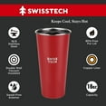thumbnail image 7 of SWISS+TECH 16 oz Insulated Tumbler with Lid, 2 Pack Stainless Steel Cups, Double Wall Pint Cup Glasses (Red&White), 7 of 7