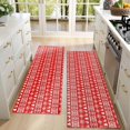 thumbnail image 4 of Kitchen Rugs Sets Of 2,Red Christmas Folk Pattern Anti Fatigue Kitchen Mat Rugs Non Slip Washable,Decorative Kitchen Floor Mats for Kitchen,Sink,Laundry,17"X47", 4 of 5