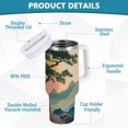 thumbnail image 2 of Yayeee 40oz Stainless Steel Tumbler with Straw and Handle Double-Wall Insulated Travel Water Bottle, Pine Tree at Dawn, 2 of 8