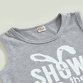 thumbnail image 3 of Kid Summer Easter Shorts Set Letters Print Tank Top with Bunny Shorts, 3 of 6