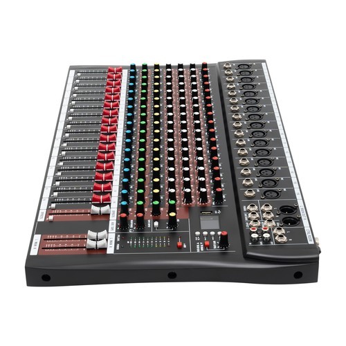 Multifunctional Audio Mixer, 16 Input Channels, Bluetooth & USB Connectivity, 3-Band EQ, for Live Sound & Recording