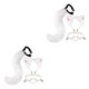 thumbnail image 3 of Minnieouse 3Pcs Cat Ear Tail Leather Kits Choker Lolita Halloween Cosplay Costume Blanco Gatito 2piezas, 3 of 4