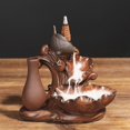 thumbnail image 2 of Dekaim Incense Burner Decor Classical Type Fish Ceramic Incense Holder Backflow Burner Home Office Decoration Gift, 2 of 7
