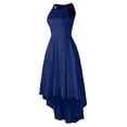 thumbnail image 4 of Robes d'Été pour Femmes 2023 Maxi Mode Femmes Col Rond Solide Vintage Élégant Midi Soirée Fermeture Éclair Sans Manches Robe Robes de Soirée pour Femmes Élégantes Élégantes en Liquidation, 4 of 7