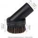 thumbnail image 3 of Cepillo de crin de caballo de 25 mm, diámetro de 1,25", ideal para limpieza a ciegas con aspiradora. Accesorio para quitar el polvo con cerdas suaves para espacios reducidos, repuesto para, 3 of 4
