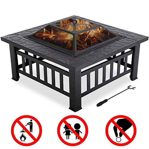 Outdoor fire pit for wood 32