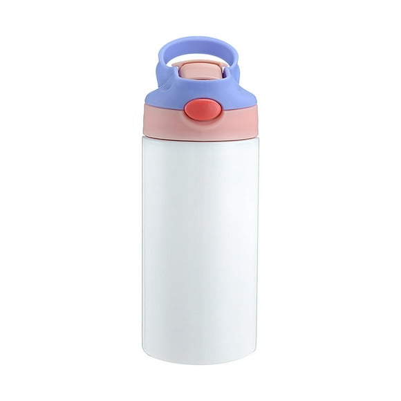 Dvkptbk Thermos Cup Kids Water Bottles 12oz Custom Insulated Stainless Steel Water Bottle for Girls Boys with Name Straw Lid Customized Children Cups Gifts for School Travel 360ML on Clearance