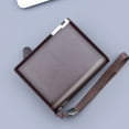 thumbnail image 4 of Fashion Men ID Short Wallet Solid Color Bag Zipper Purse Multiple Card Slots Clutch Bag, 4 of 6