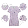 thumbnail image 5 of CONOMAX 1 Pack Women's Nightgown Short Sleeve Sleepshirts V Neck Print Nightshirt for Women's Plus Sleepwear, 5 of 6