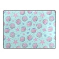thumbnail image 4 of Ryvnso Gradient Starfish Seashell Area Rug Floor Mats Non-Slip Home Carpet 80 x 58 inch, 4 of 7