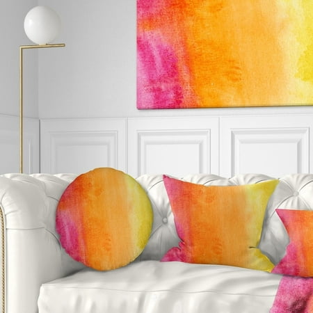 Design Art Designart Yellow Purple Meet Orange Abstract Throw
