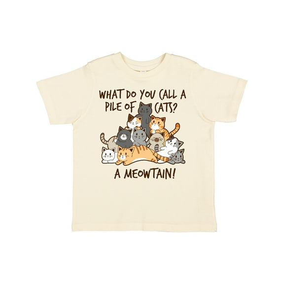 Inktastic What Do You Call a Pile of Cats? a MEOWTAIN Boys or Girls Toddler T-Shirt