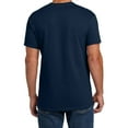 thumbnail image 4 of Hanes Essential-T Men T-Shirt, Short Sleeve Crew Neck, Classic Fit Cotton Tee, Athletic Navy, 5XL, 4 of 5