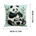 thumbnail image 3 of YiJuHui 3pcs Winter Themed Panda Pillow Cover, Cute Animal Print Decorative Cushion Case, Soft Plush Fabric for Sofa Bedroom Decor, Festive Holiday Home Accent 40*40cm, 3 of 6