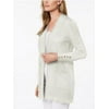 JM Collection Women's Open-Front Cardigan Title: PP/EggShell