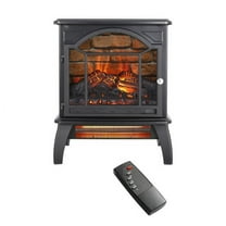 18-Inch 3D Flame Electric Infrared Quartz Fireplace Stove with Remote Control & Adjustable Heat Settings