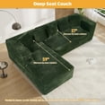 thumbnail image 6 of Wiilayok Modular Cloud Sectional Couch,107" L Shaped Sectional Sofa with Left/Right Chaise,Upholstered Deep Seat Sofa for Living Room Bedroom,Olive Green(Corduroy), 6 of 9