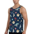 thumbnail image 2 of Gukieu Sea Creatures Print Men's Quick Dry Fitness Vest, Round Neck Sleeveless Fitness Bodybuilding Top-3X-Large, 2 of 7
