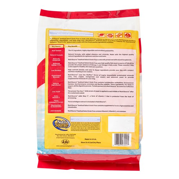 NutriSource Grain-Free Seafood Select Dry Dog Food, 5 Lb