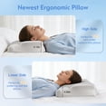 thumbnail image 2 of RELOIVE Cervical Neck Pillow for Pain Relief,Contour Memory Foam Pillow,Ergonomic Neck Support Pillow for Side Back Stomach Sleepers with Pillowcase,grey, 2 of 8