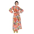 thumbnail image 3 of Floral - Crew neck - Fully Lined - Modest Dress - Benin, 3 of 5