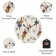 thumbnail image 5 of Wall Clock Grey Red Yellow Diamond Clocks PVC Silent Non-Ticking Battery Operated Decorative Modern Geometric Mid Century Linen Round Clock for Home Living Room Kitchen Bedroom Wall Decor 10 Inch, 5 of 9