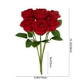 thumbnail image 3 of 6-Pack Artificial Silk Rose Bouquet for Wedding Centerpiece Floral Arrangement, 3 of 6
