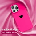 thumbnail image 3 of for Silicone iPhone 15 Plus Case Heart Women Girly Hybrid with Soft Anti-Scratch Microfiber Lining Protective Phone Cases for iPhone 15 Plus Rose, 3 of 11