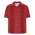 thumbnail image 5 of Blmnix Oversized T Shirts for Men Guide Vintage T Shirts Hawaiian Shirt Shirts Button UP Red Short Sleeve Collared Men's Athletic Shirts & Tees,XL, 5 of 5