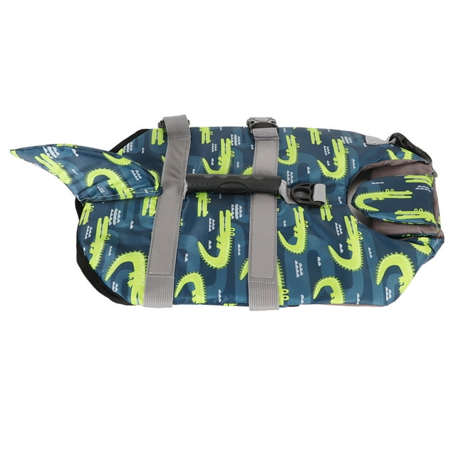 Dog Life Jacket, D Ring Adjustable Dog Life Preserver Stylish Reflective Stripe High Buoyancy Tear With Handle For Boating S,M,L