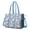 Blue Baseballs And, variant on Teacher Tote Bag,Black Baseballs and Hearts Pattern Teacher Utility Tote Bag,Large Work Tote Bags for Women with Multiple Pockets,Top Zipper Closure,13.8x10.6x6.7 Inch